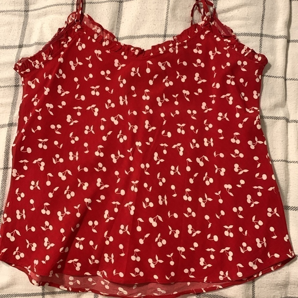 EUC Reformation red cherry print camisole - Picture 4 of 5